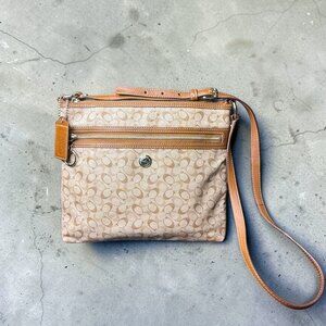Coach Signature Coated Canvas File Crossbody F17120